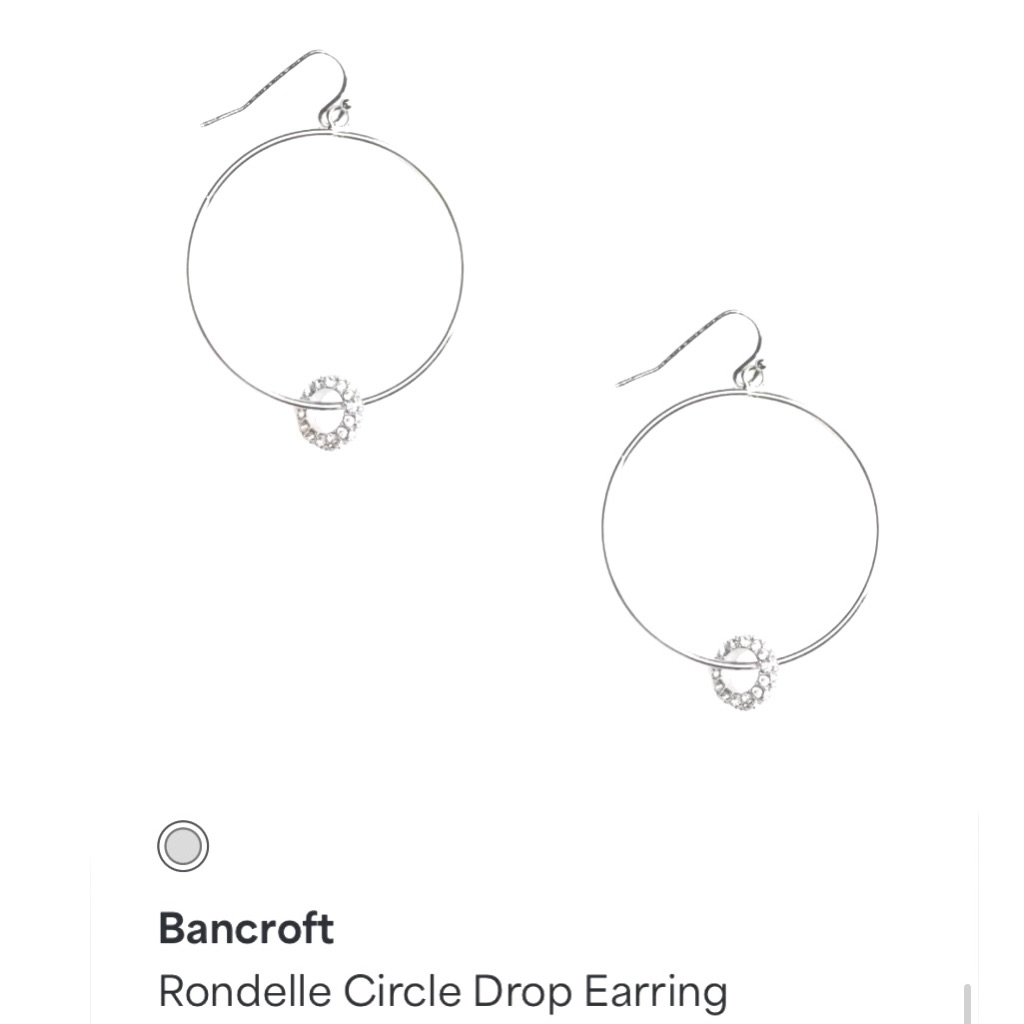 Bancroft Circle Drop Cv Hoop Earrings 17$